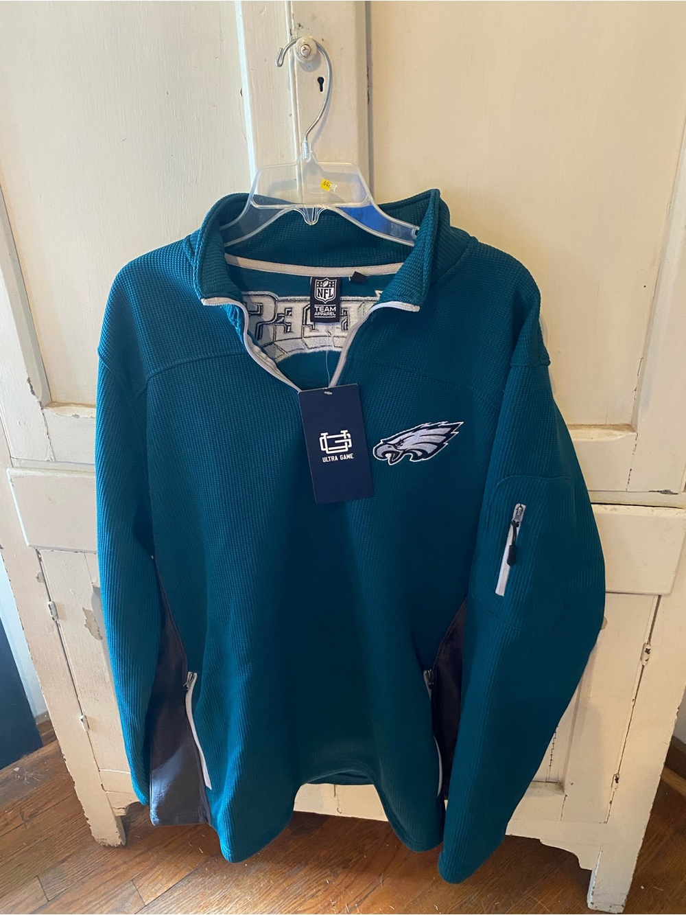 NFL Philadelphia Eagles Teal Quarter-Zip Pullover